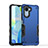 Coque Contour Silicone et Plastique Housse Etui Mat QW1 pour Realme C30s Bleu