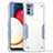 Coque Contour Silicone et Plastique Housse Etui Mat QW1 pour Samsung Galaxy A02s Blanc