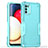 Coque Contour Silicone et Plastique Housse Etui Mat QW1 pour Samsung Galaxy A02s Bleu Clair