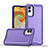 Coque Contour Silicone et Plastique Housse Etui Mat QW1 pour Samsung Galaxy A04 4G Violet