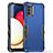 Coque Contour Silicone et Plastique Housse Etui Mat QW1 pour Samsung Galaxy M02s Bleu