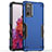 Coque Contour Silicone et Plastique Housse Etui Mat QW1 pour Samsung Galaxy S20 FE (2022) 5G Bleu
