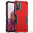 Coque Contour Silicone et Plastique Housse Etui Mat QW1 pour Samsung Galaxy S20 FE 4G Rouge