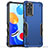 Coque Contour Silicone et Plastique Housse Etui Mat QW1 pour Xiaomi Redmi Note 11 4G (2022) Bleu