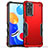 Coque Contour Silicone et Plastique Housse Etui Mat QW1 pour Xiaomi Redmi Note 11 4G (2022) Rouge