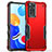 Coque Contour Silicone et Plastique Housse Etui Mat QW1 pour Xiaomi Redmi Note 12 Pro 4G Rouge