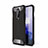 Coque Contour Silicone et Plastique Housse Etui Mat R01 pour OnePlus 8 Noir