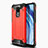Coque Contour Silicone et Plastique Housse Etui Mat R01 pour Xiaomi Redmi 10X 4G Rouge