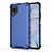 Coque Contour Silicone et Plastique Housse Etui Mat R02 pour Huawei Nova 7i Bleu