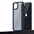 Coque Contour Silicone et Plastique Housse Etui Mat U04 pour Apple iPhone 15 Bleu