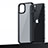 Coque Contour Silicone et Plastique Housse Etui Mat U04 pour Apple iPhone 15 Noir
