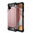 Coque Contour Silicone et Plastique Housse Etui Mat WL1 pour Samsung Galaxy A12 5G Or Rose