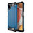 Coque Contour Silicone et Plastique Housse Etui Mat WL1 pour Samsung Galaxy A12 Bleu