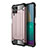 Coque Contour Silicone et Plastique Housse Etui Mat WL1 pour Samsung Galaxy A22 4G Or Rose