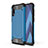 Coque Contour Silicone et Plastique Housse Etui Mat WL1 pour Samsung Galaxy A70S Bleu