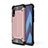 Coque Contour Silicone et Plastique Housse Etui Mat WL1 pour Samsung Galaxy A70S Or Rose