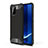 Coque Contour Silicone et Plastique Housse Etui Mat WL1 pour Samsung Galaxy A91 Noir