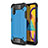 Coque Contour Silicone et Plastique Housse Etui Mat WL1 pour Samsung Galaxy M01 Bleu