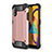 Coque Contour Silicone et Plastique Housse Etui Mat WL1 pour Samsung Galaxy M01 Or Rose