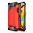 Coque Contour Silicone et Plastique Housse Etui Mat WL1 pour Samsung Galaxy M01 Rouge