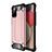 Coque Contour Silicone et Plastique Housse Etui Mat WL1 pour Samsung Galaxy M02s Or Rose