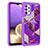 Coque Contour Silicone et Plastique Housse Etui Protection Integrale 360 Degres JX1 pour Samsung Galaxy A32 4G Violet