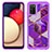 Coque Contour Silicone et Plastique Housse Etui Protection Integrale 360 Degres JX1 pour Samsung Galaxy M02s Violet