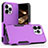 Coque Contour Silicone et Plastique Housse Etui Protection Integrale 360 Degres MQ1 pour Apple iPhone 13 Pro Max Violet