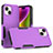 Coque Contour Silicone et Plastique Housse Etui Protection Integrale 360 Degres MQ1 pour Apple iPhone 15 Plus Violet