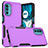 Coque Contour Silicone et Plastique Housse Etui Protection Integrale 360 Degres MQ1 pour Motorola MOTO G52 Violet