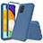 Coque Contour Silicone et Plastique Housse Etui Protection Integrale 360 Degres MQ1 pour Samsung Galaxy A52 4G Bleu