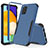 Coque Contour Silicone et Plastique Housse Etui Protection Integrale 360 Degres MQ1 pour Samsung Galaxy A52 4G Bleu et Noir