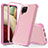 Coque Contour Silicone et Plastique Housse Etui Protection Integrale 360 Degres MQ1 pour Samsung Galaxy F12 Or Rose