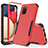 Coque Contour Silicone et Plastique Housse Etui Protection Integrale 360 Degres MQ1 pour Samsung Galaxy M02s Rouge