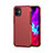 Coque Contour Silicone et Plastique Housse Etui Protection Integrale 360 Degres pour Apple iPhone 12 Mini Rouge