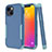 Coque Contour Silicone et Plastique Housse Etui Protection Integrale 360 Degres pour Apple iPhone 13 Bleu Ciel