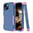 Coque Contour Silicone et Plastique Housse Etui Protection Integrale 360 Degres pour Apple iPhone 15 Mixte