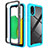 Coque Contour Silicone et Plastique Housse Etui Protection Integrale 360 Degres pour Samsung Galaxy A03 Core Bleu Ciel