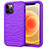 Coque Contour Silicone et Plastique Housse Etui Protection Integrale 360 Degres R01 pour Apple iPhone 12 Pro Max Violet