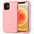 Coque Contour Silicone et Plastique Housse Etui Protection Integrale 360 Degres R01 pour Apple iPhone 12 Rose