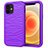 Coque Contour Silicone et Plastique Housse Etui Protection Integrale 360 Degres R01 pour Apple iPhone 12 Violet