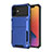 Coque Contour Silicone et Plastique Housse Etui Protection Integrale 360 Degres R03 pour Apple iPhone 12 Bleu