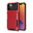 Coque Contour Silicone et Plastique Housse Etui Protection Integrale 360 Degres R03 pour Apple iPhone 12 Pro Max Rouge