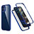 Coque Contour Silicone et Plastique Housse Etui Protection Integrale 360 Degres R05 pour Apple iPhone 12 Bleu