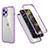 Coque Contour Silicone et Plastique Housse Etui Protection Integrale 360 Degres R05 pour Apple iPhone 12 Pro Max Violet Clair