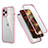 Coque Contour Silicone et Plastique Housse Etui Protection Integrale 360 Degres R05 pour Apple iPhone 12 Pro Rose