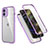 Coque Contour Silicone et Plastique Housse Etui Protection Integrale 360 Degres R05 pour Apple iPhone 12 Violet Clair