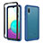 Coque Contour Silicone et Plastique Housse Etui Protection Integrale 360 Degres U01 pour Samsung Galaxy M02 Bleu