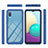 Coque Contour Silicone et Plastique Housse Etui Protection Integrale 360 Degres U03 pour Samsung Galaxy A02 Petit
