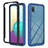 Coque Contour Silicone et Plastique Housse Etui Protection Integrale 360 Degres U03 pour Samsung Galaxy M02 Bleu